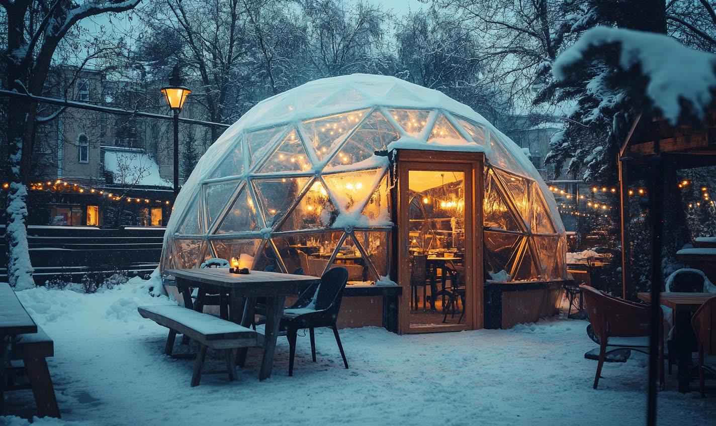 Outdoor dining area